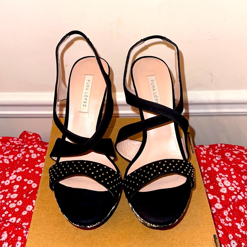Pura Lopez womens wedge sandals